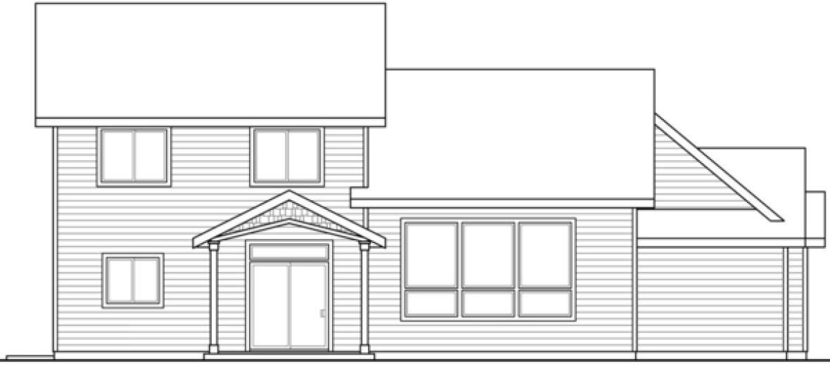 Rear Elevation for House Plan #340422