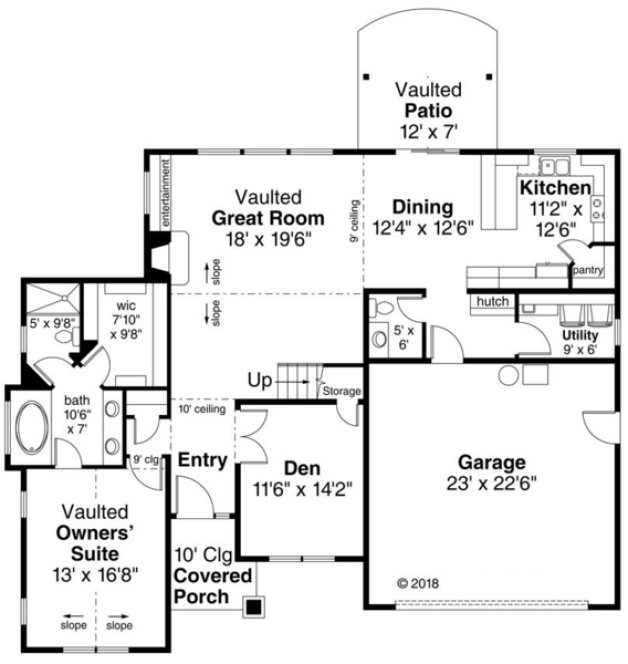 Main Floor Plan for House Plan #340422