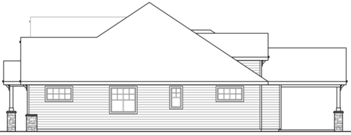Left Elevation for House Plan #348072
