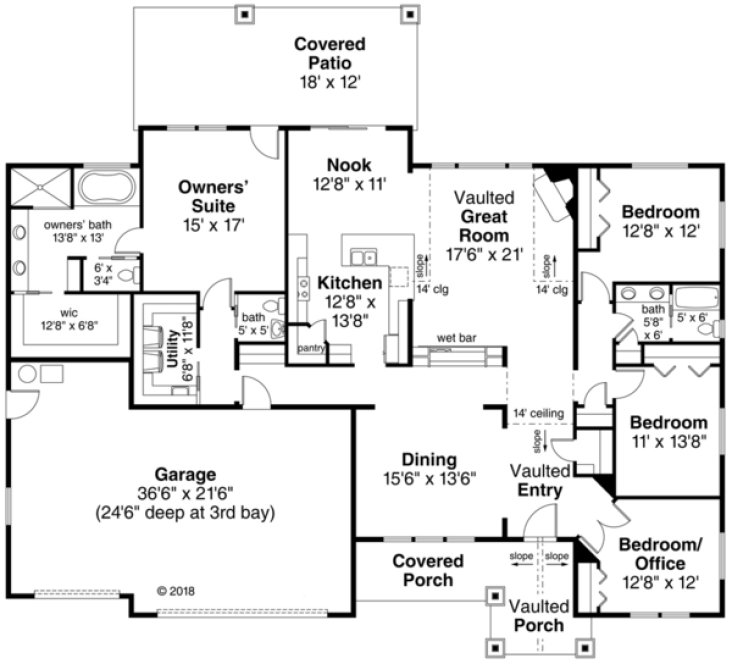 Main Floor Plan for House Plan #348072