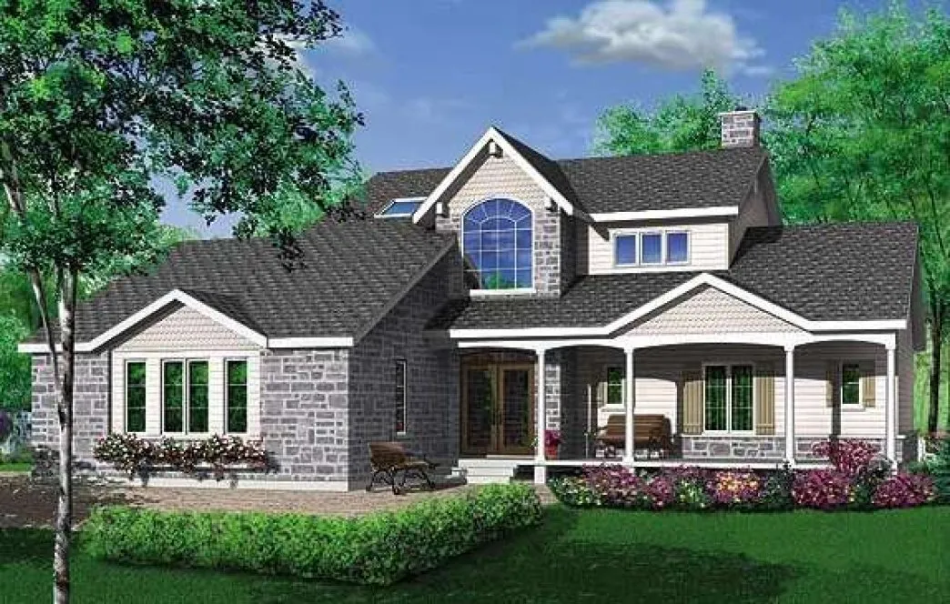 Full Rendering for House Plan #148862