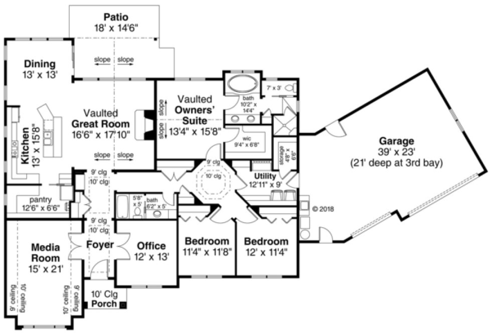 Main Floor Plan for House Plan #343662