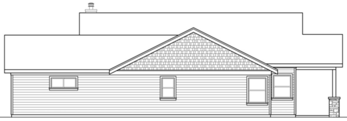 Right Elevation for House Plan #340991