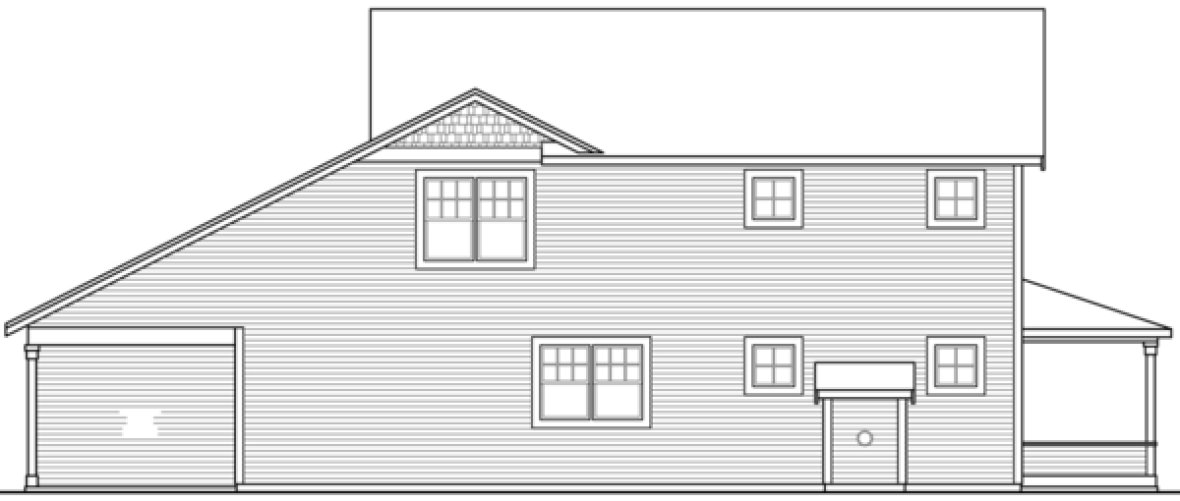 Left Elevation for House Plan #340792