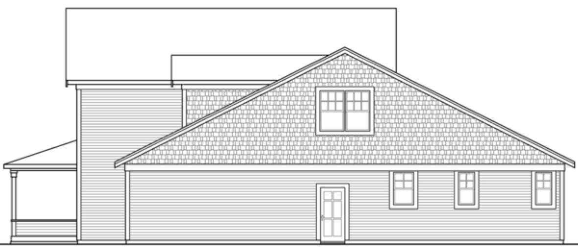 Right Elevation for House Plan #340792