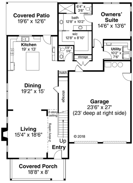 Main Floor Plan for House Plan #340792