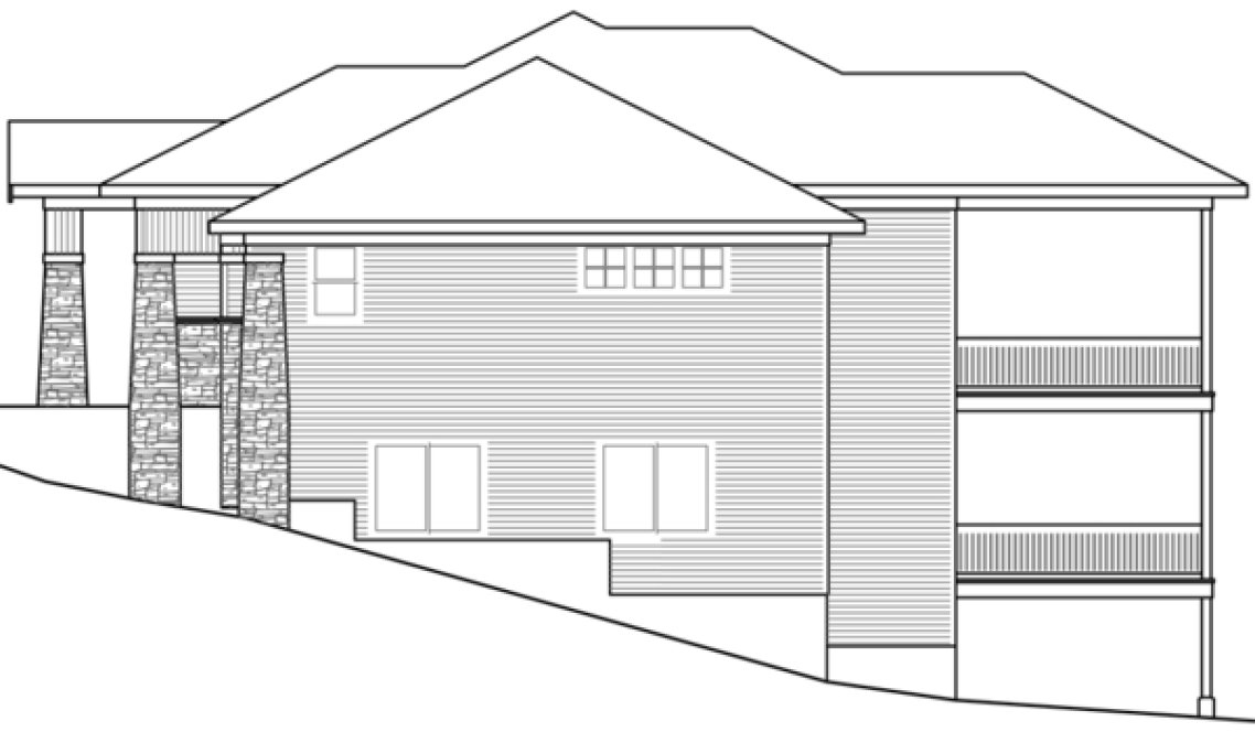 Right Elevation for House Plan #347323