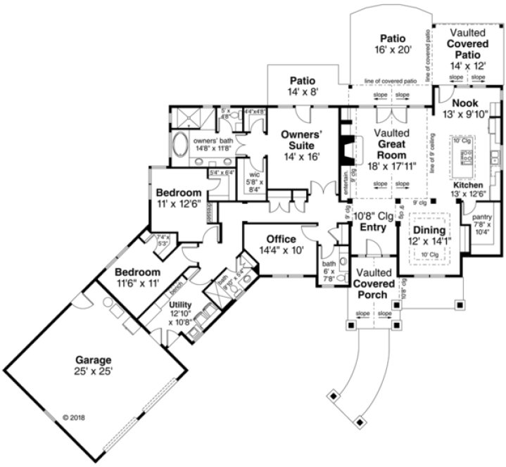 Main Floor Plan for House Plan #342562