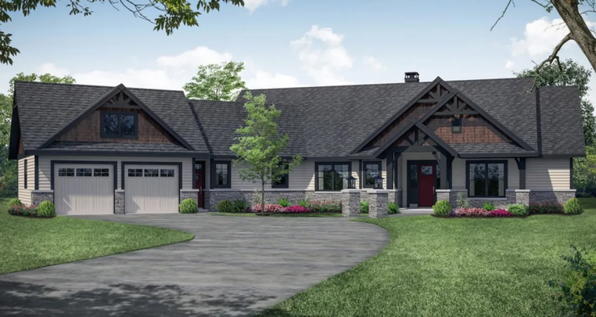 Full Rendering for House Plan #342562