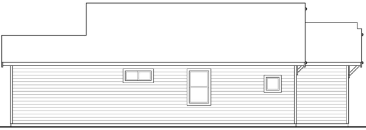 Left Elevation for House Plan #340801