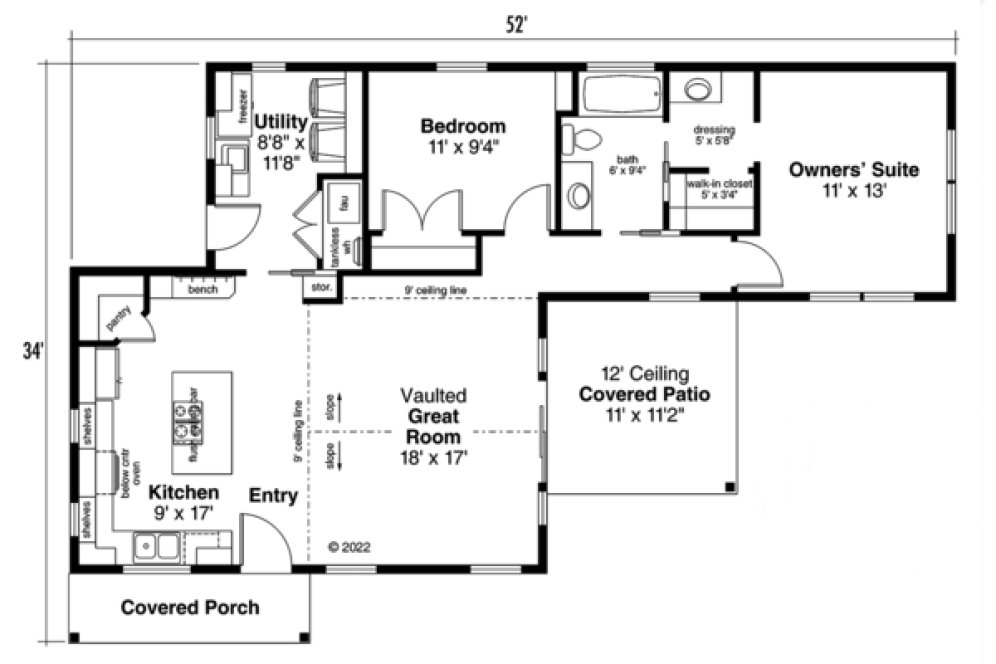Main Floor Plan for House Plan #340801