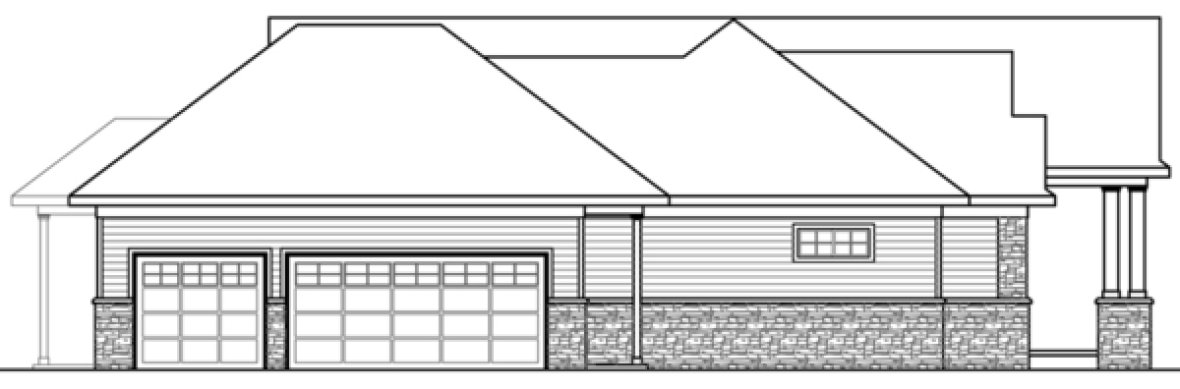 Left Elevation for House Plan #345943