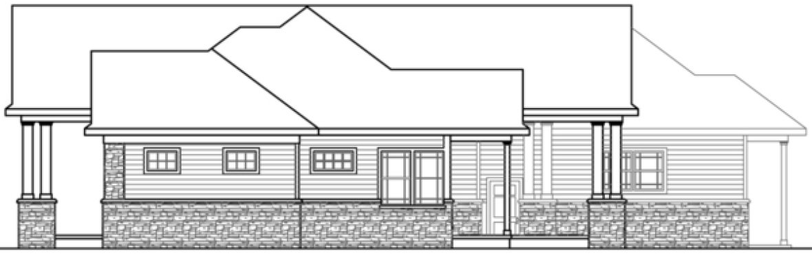 Right Elevation for House Plan #345943