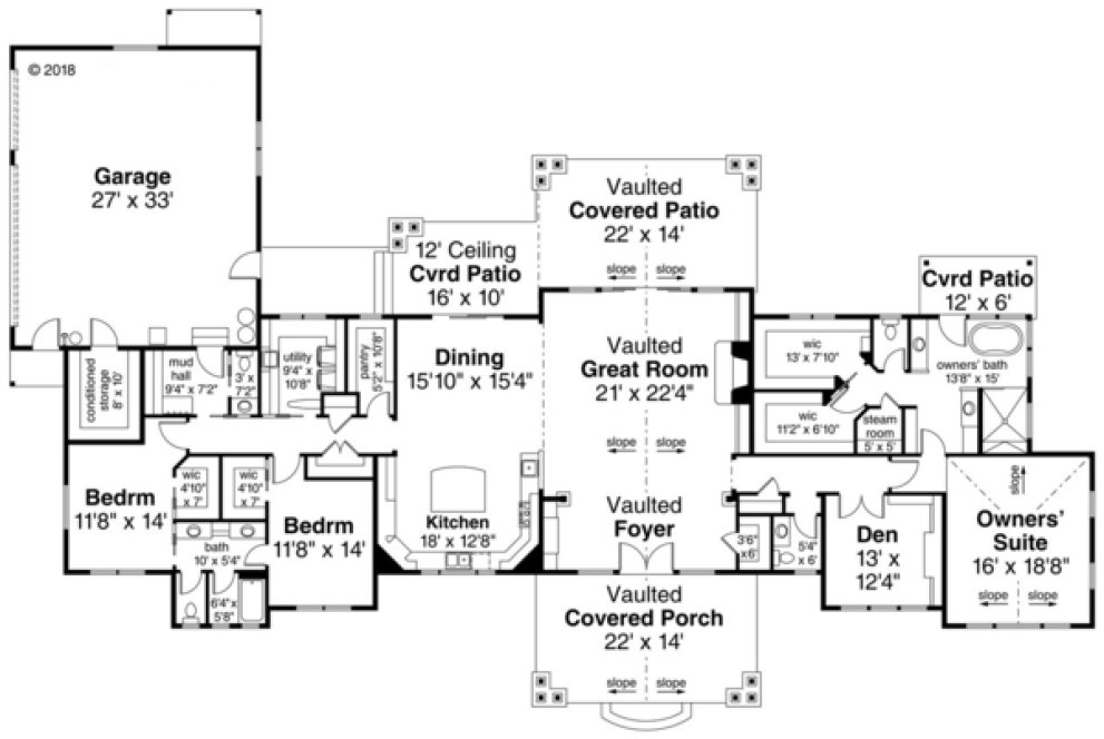 Main Floor Plan for House Plan #345943