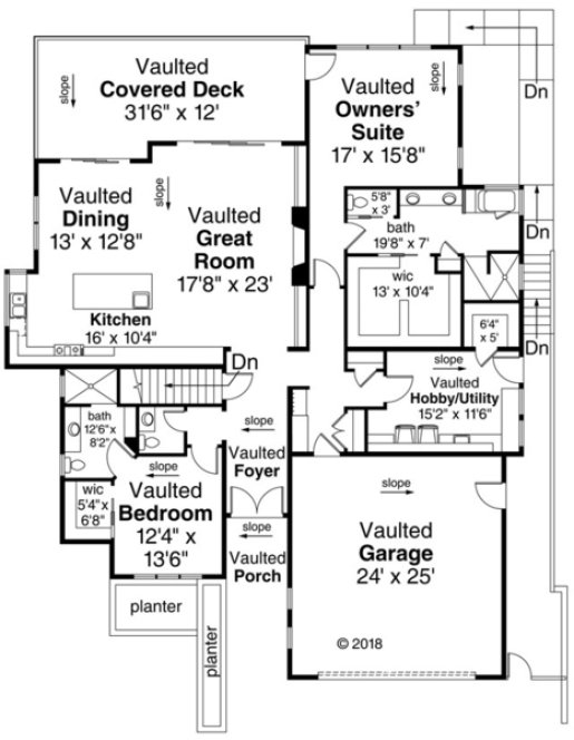Main Floor Plan for House Plan #347593
