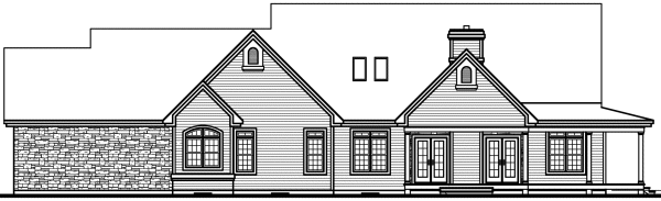 Rear Elevation for House Plan #146962