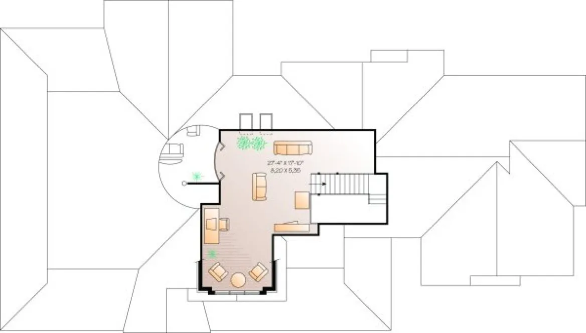 Second Floor Plan for House Plan #146962