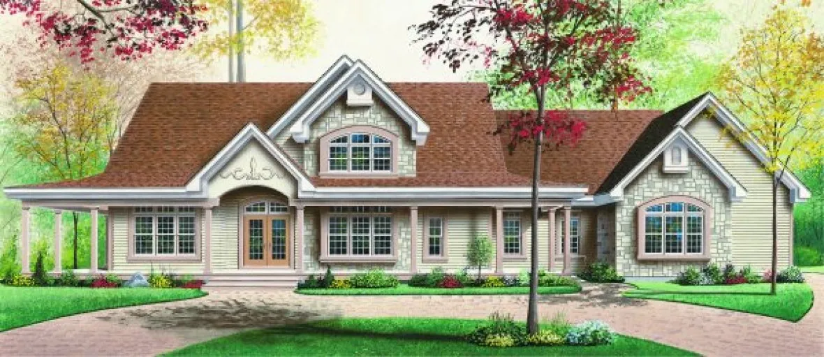 Full Rendering for House Plan #146962
