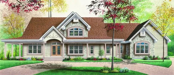 Full Rendering for House Plan #146962