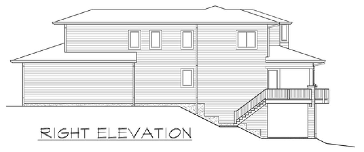 Right Elevation for House Plan #335055