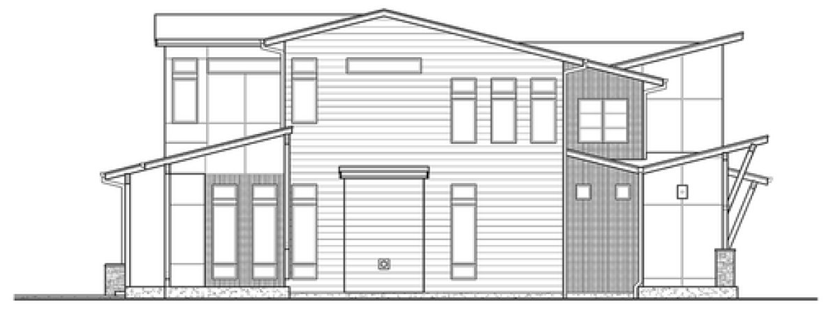 Left Elevation for House Plan #330704