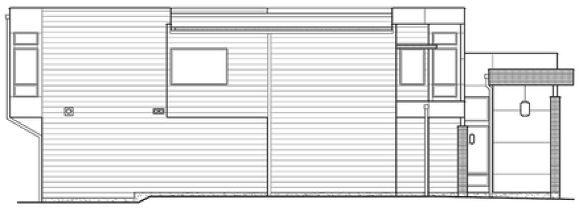 Left Elevation for House Plan #330854