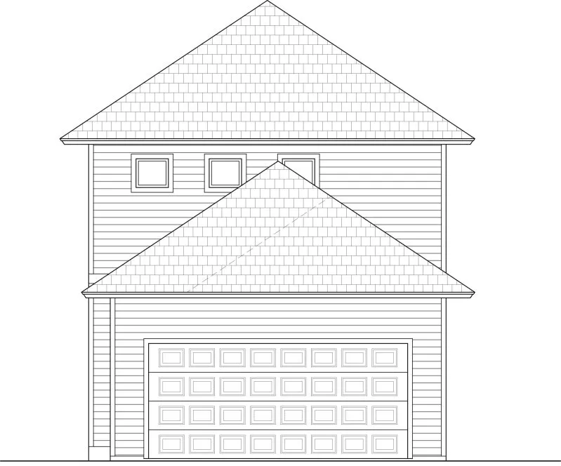 Rear Elevation for House Plan #918572