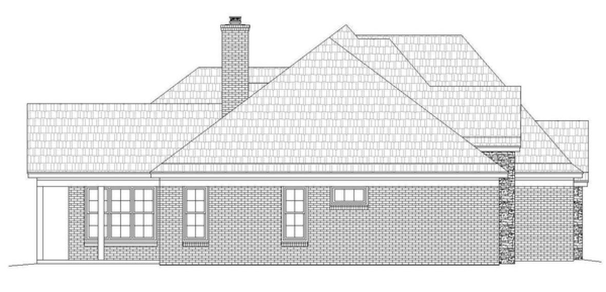 Left Elevation for House Plan #690053