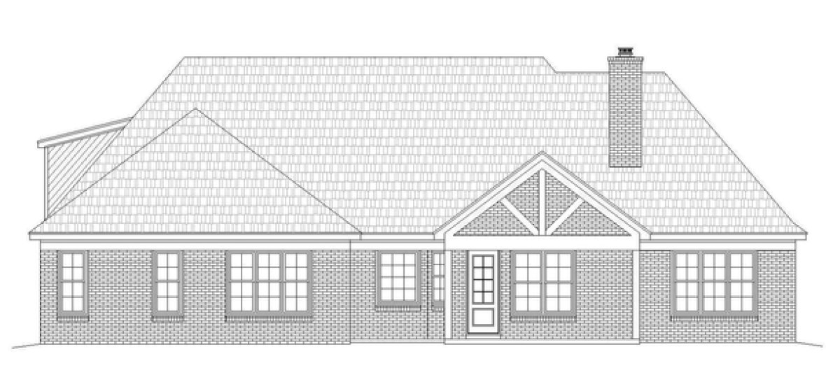 Rear Elevation for House Plan #690053