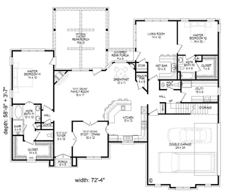 Main Floor Plan for House Plan #690053