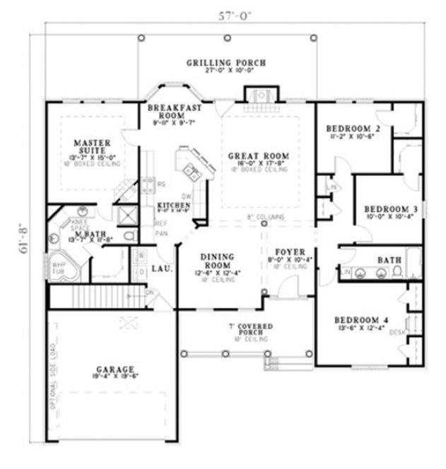 Main Floor Plan for House Plan #310881