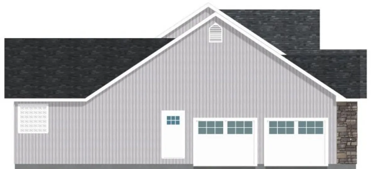 Left Elevation for House Plan #203010