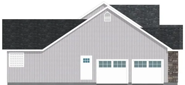 Left Elevation for House Plan #203010
