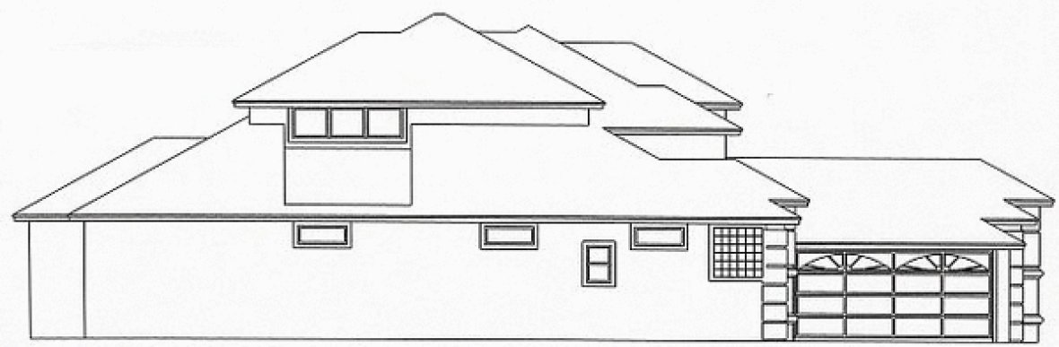 Left Elevation for House Plan #869992