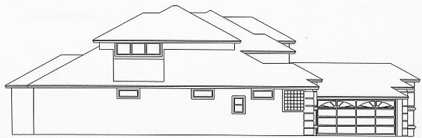 Left Elevation for House Plan #869992