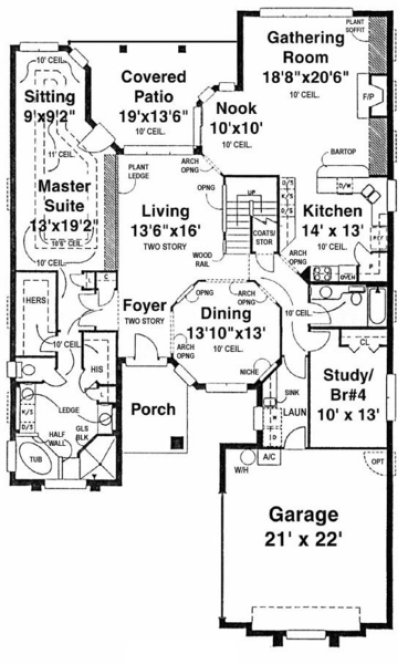 Main Floor Plan for House Plan #869992