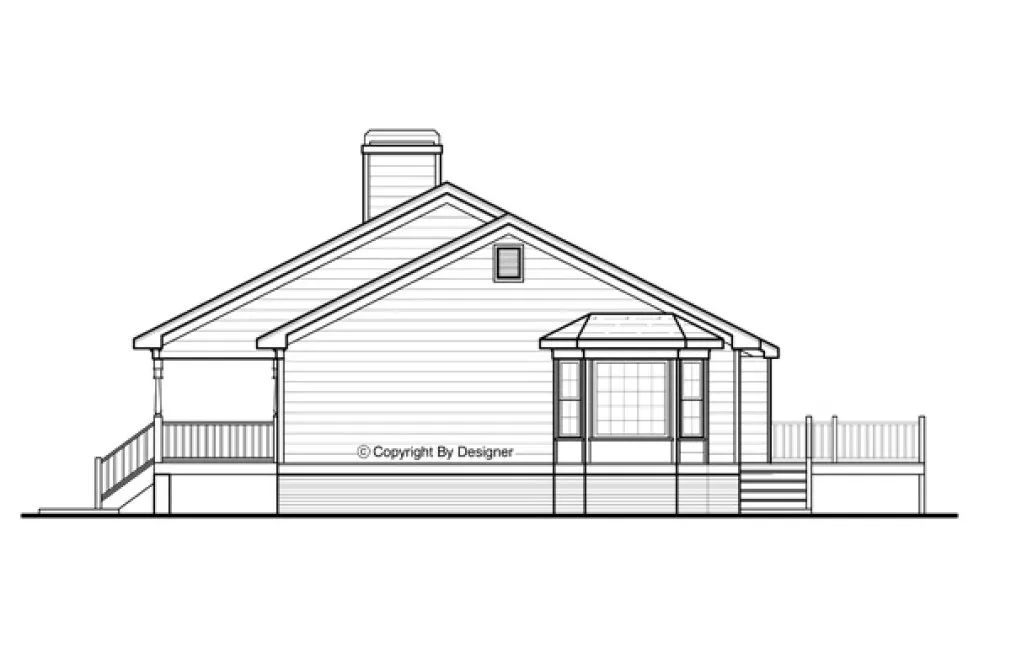 Right Elevation for House Plan #122861
