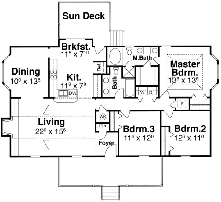 Main Floor Plan for House Plan #122861