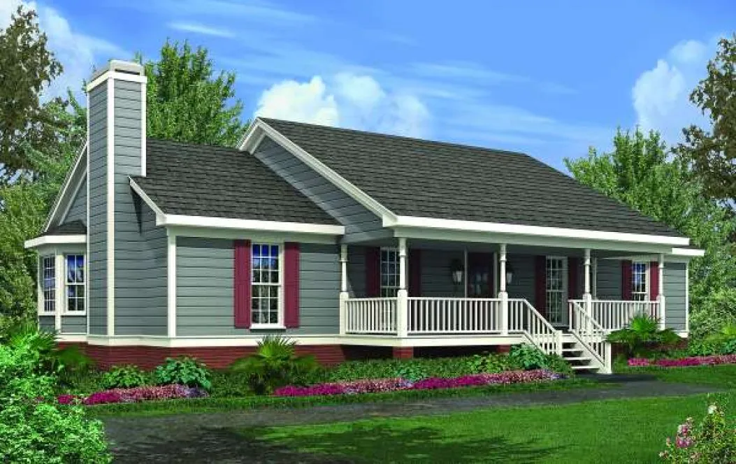 Full Rendering for House Plan #122861