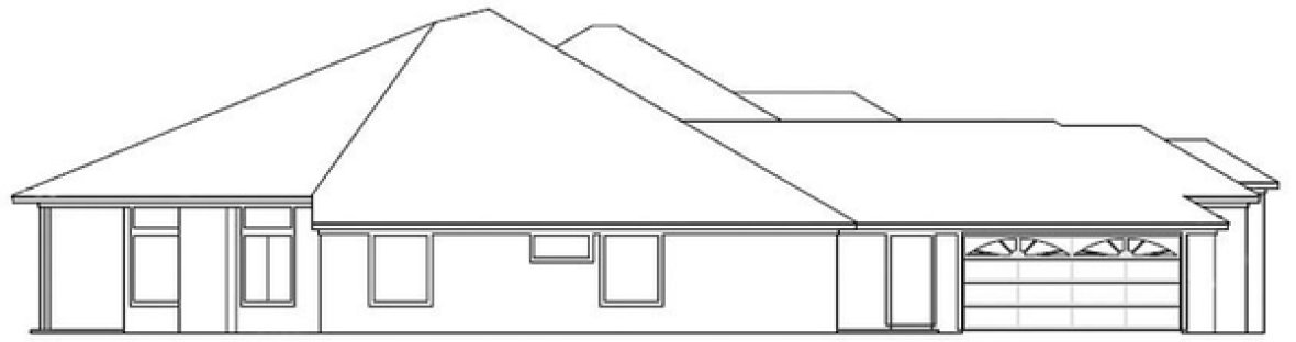 Left Elevation for House Plan #861492