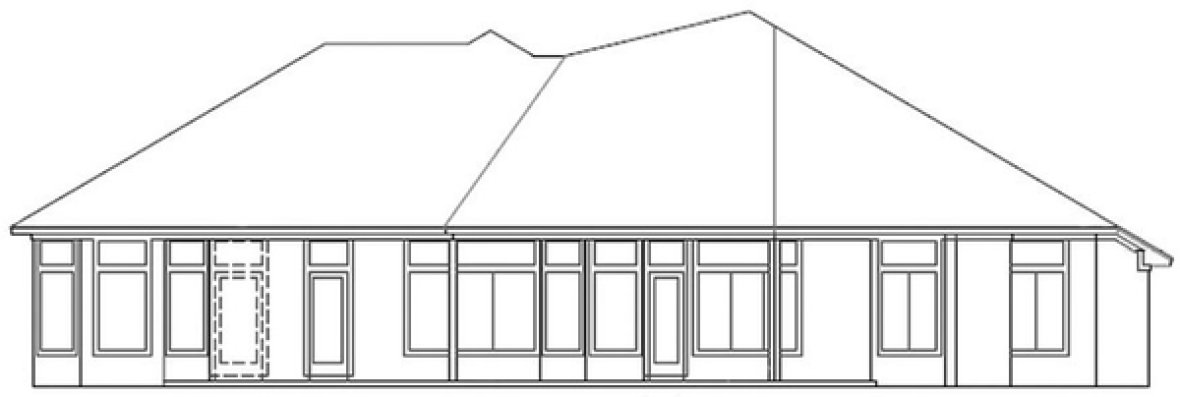 Rear Elevation for House Plan #861492