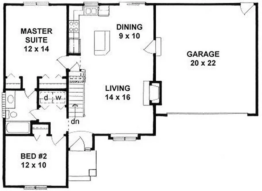 Main Floor Plan for House Plan #352290