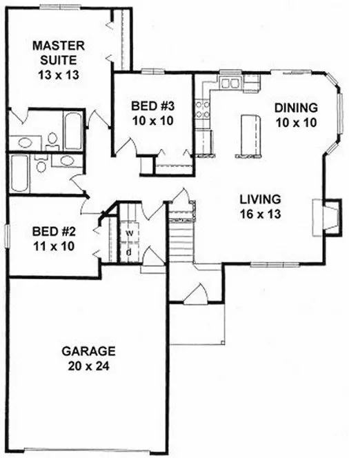 Main Floor Plan for House Plan #359511