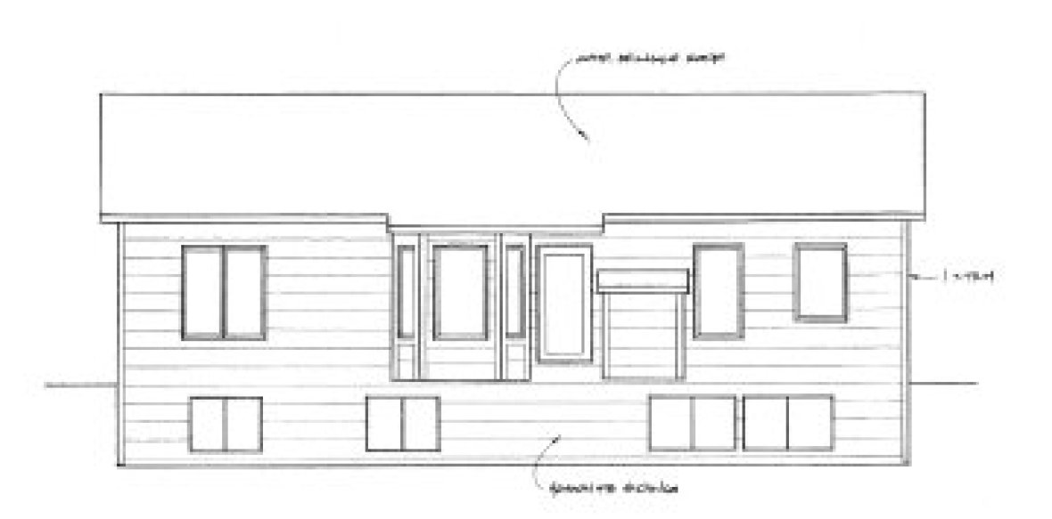 Rear Elevation for House Plan #354811