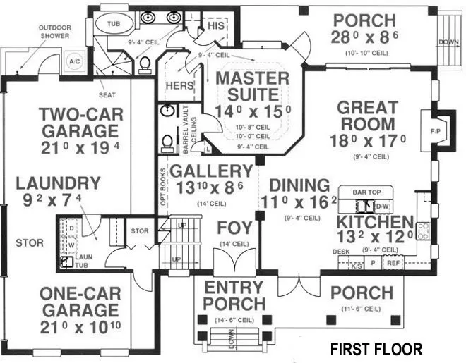 Main Floor Plan for House Plan #860822