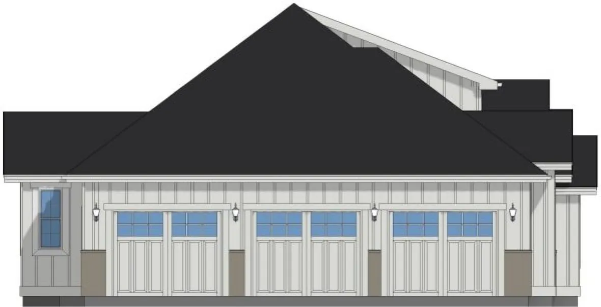 Left Elevation for House Plan #203070