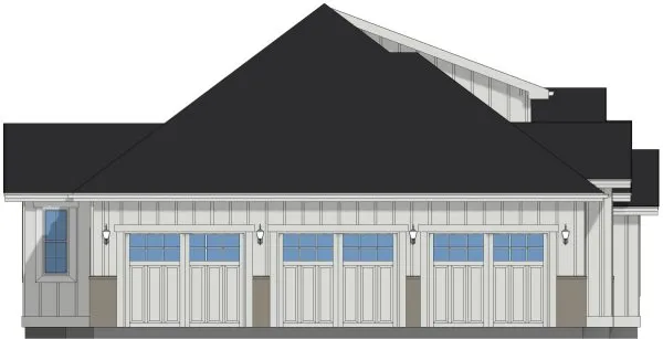 Left Elevation for House Plan #203070