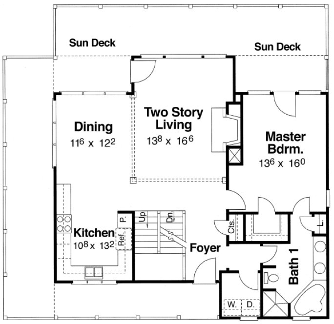 Main Floor Plan for House Plan #121971