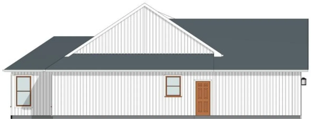 Left Elevation for House Plan #203034