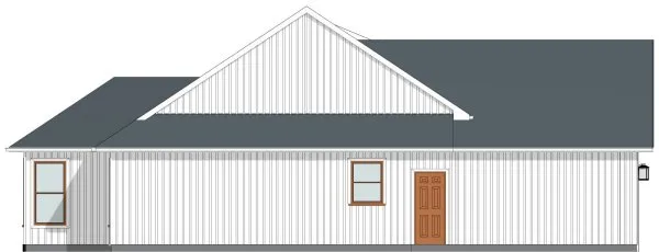 Left Elevation for House Plan #203034
